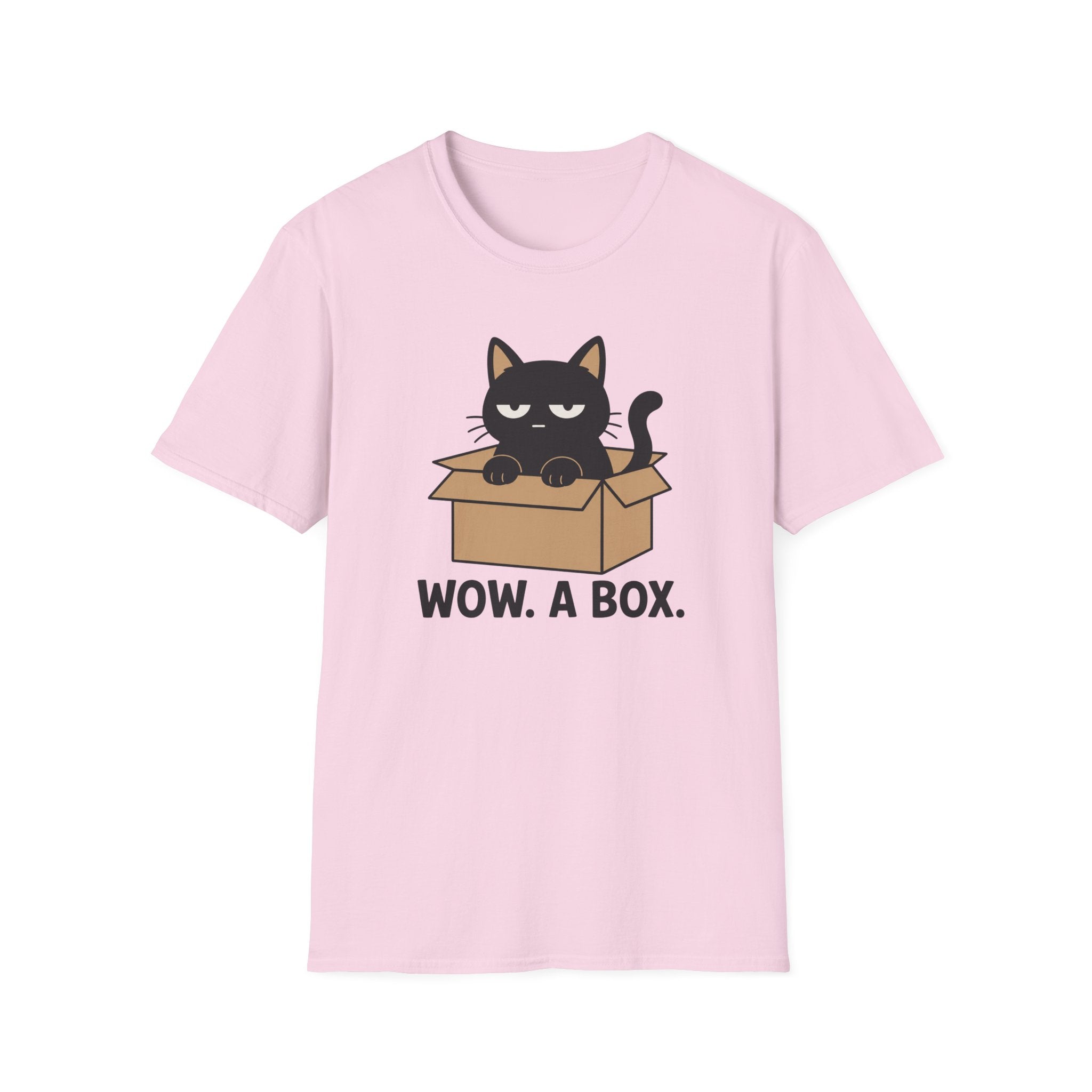 Wow. A Box. (Black Cat) T-Shirt