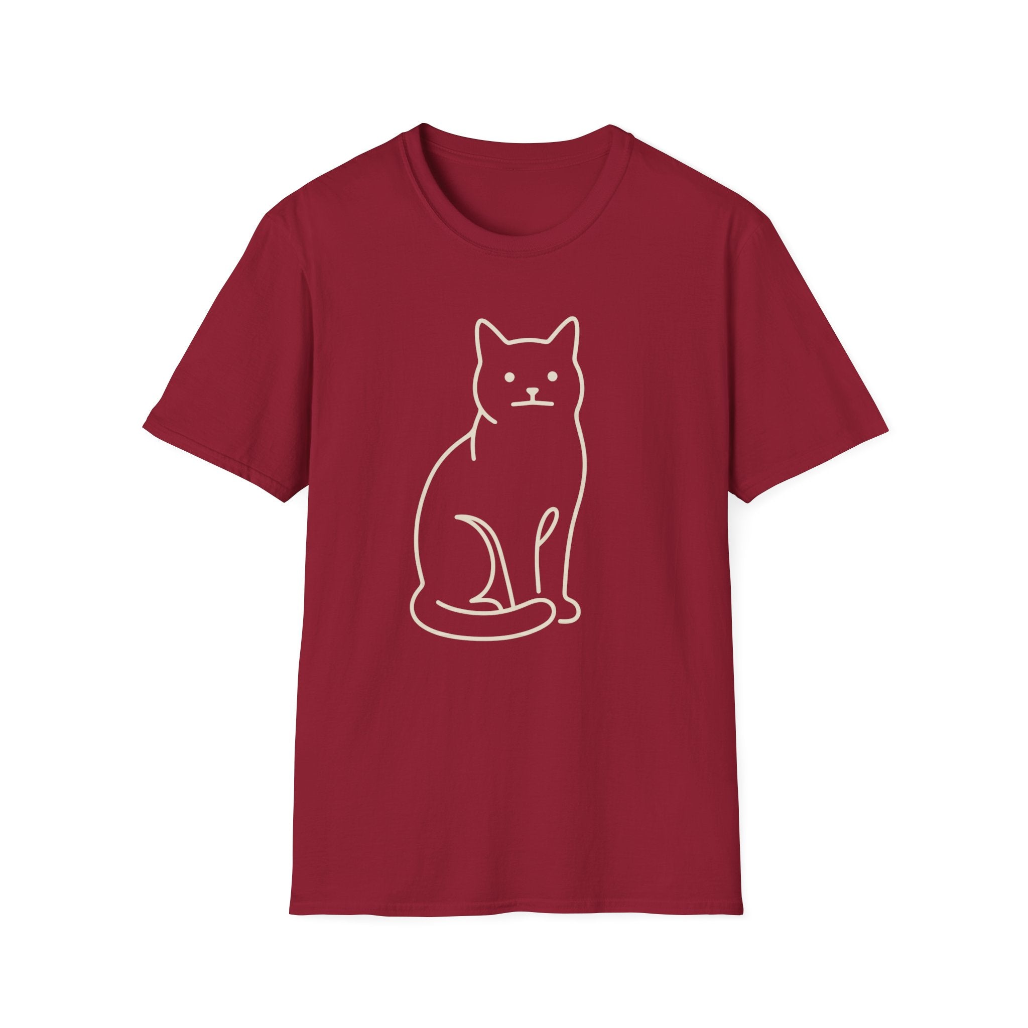 The Unimpressed Line Drawing of a Cat T-Shirt