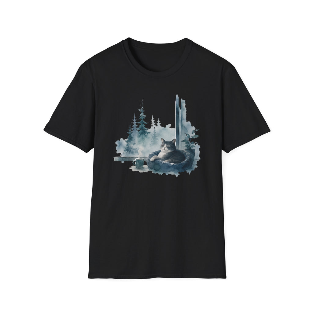 Watercolor Windowsill Lounging T-Shirt