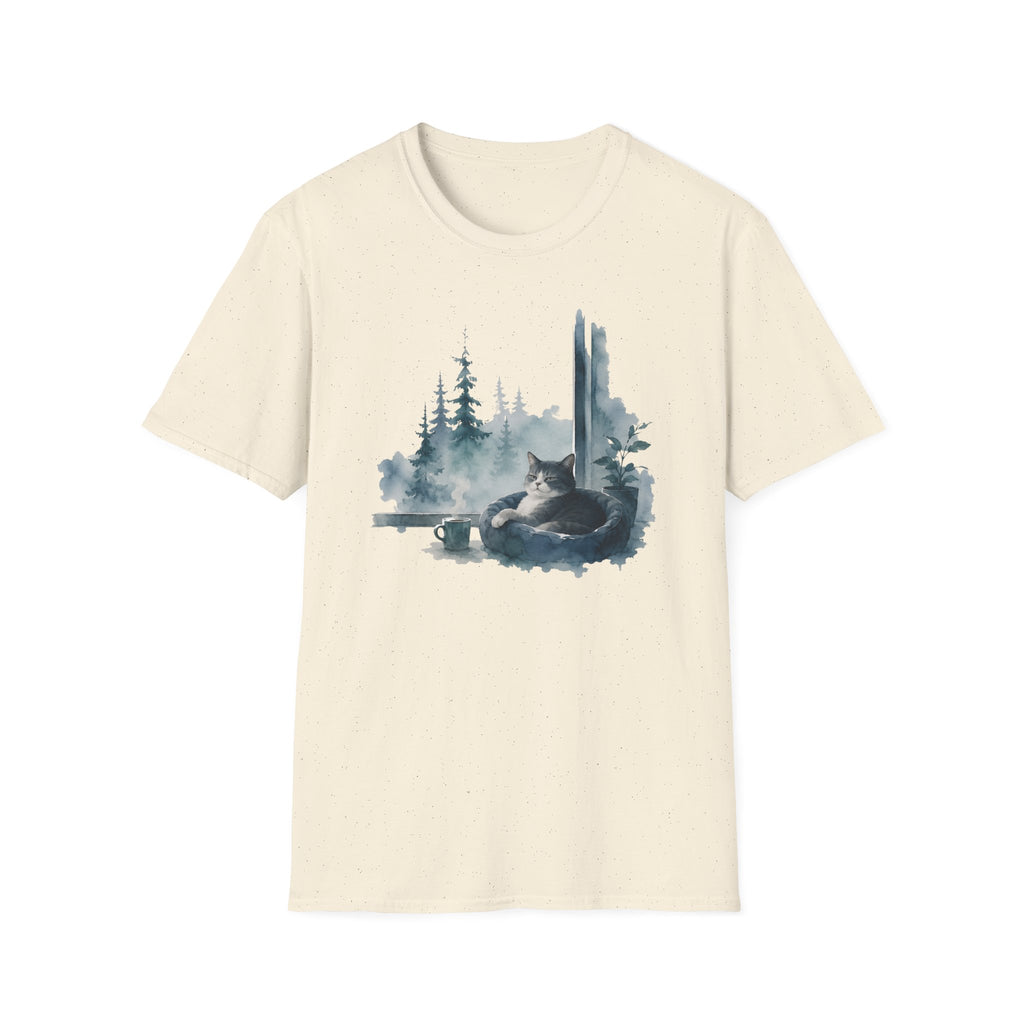 Watercolor Windowsill Lounging T-Shirt