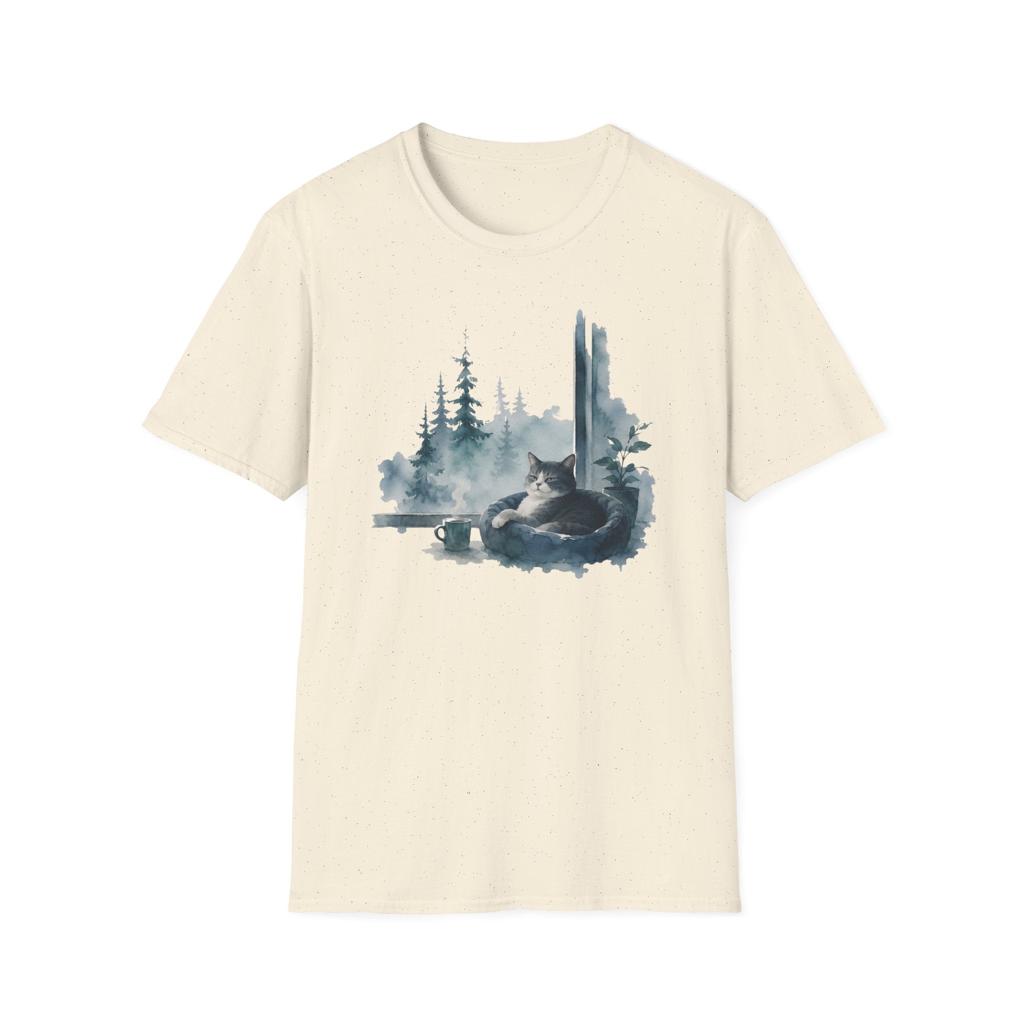 Watercolor Windowsill Lounging T-Shirt