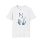 Watercolor Shadow Cat with Icy Eyes T-Shirt