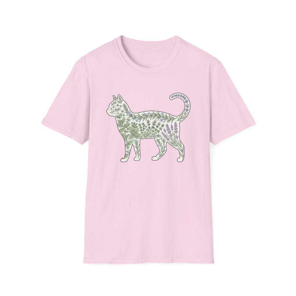 Plants Silhouette Cat T-Shirt