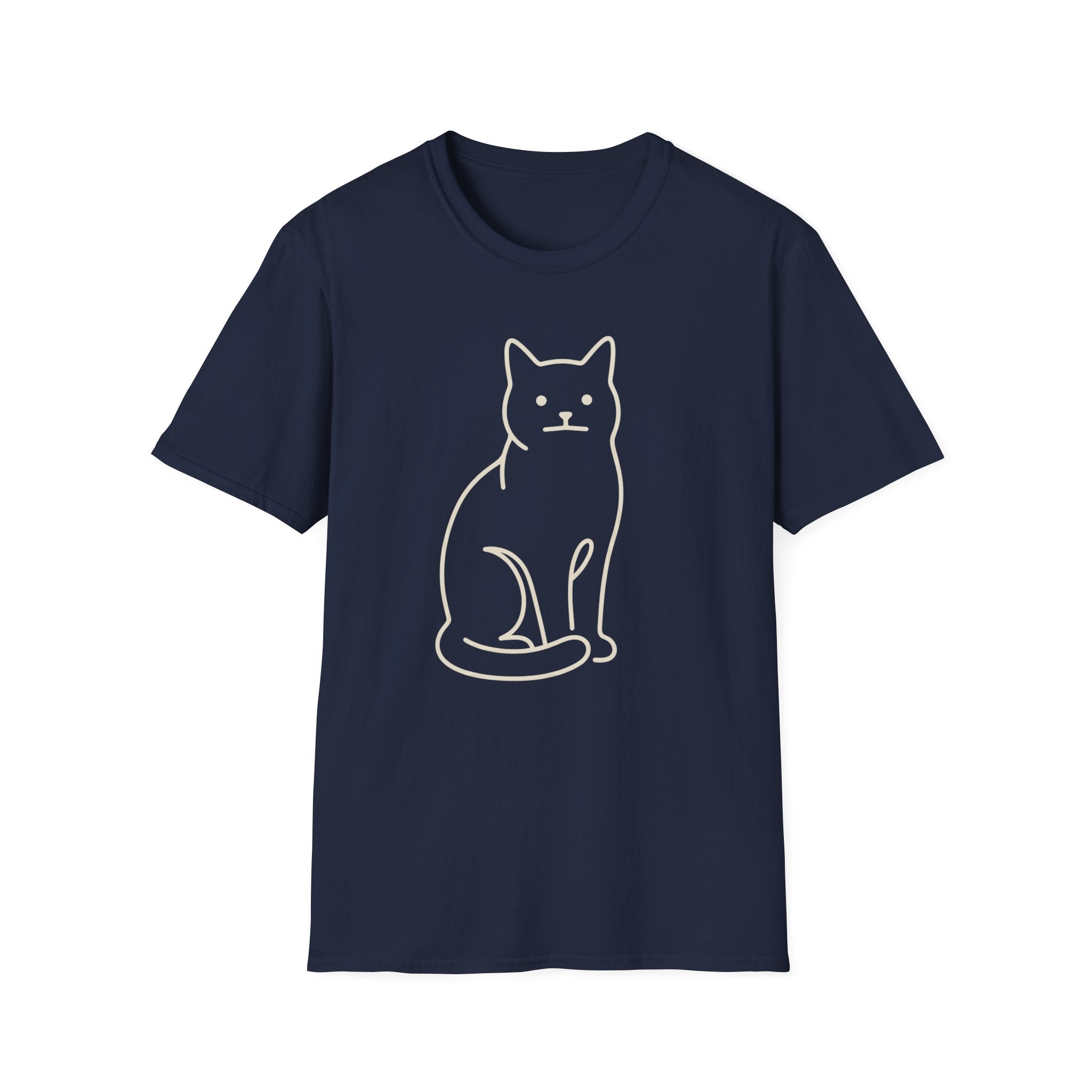The Unimpressed Line Drawing of a Cat T-Shirt