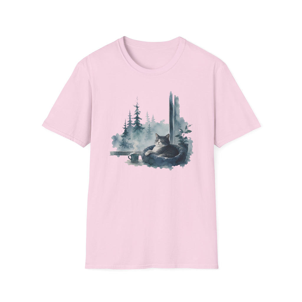 Watercolor Windowsill Lounging T-Shirt
