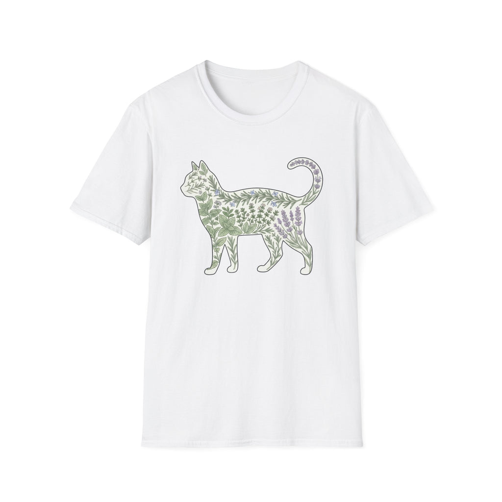 Plants Silhouette Cat T-Shirt