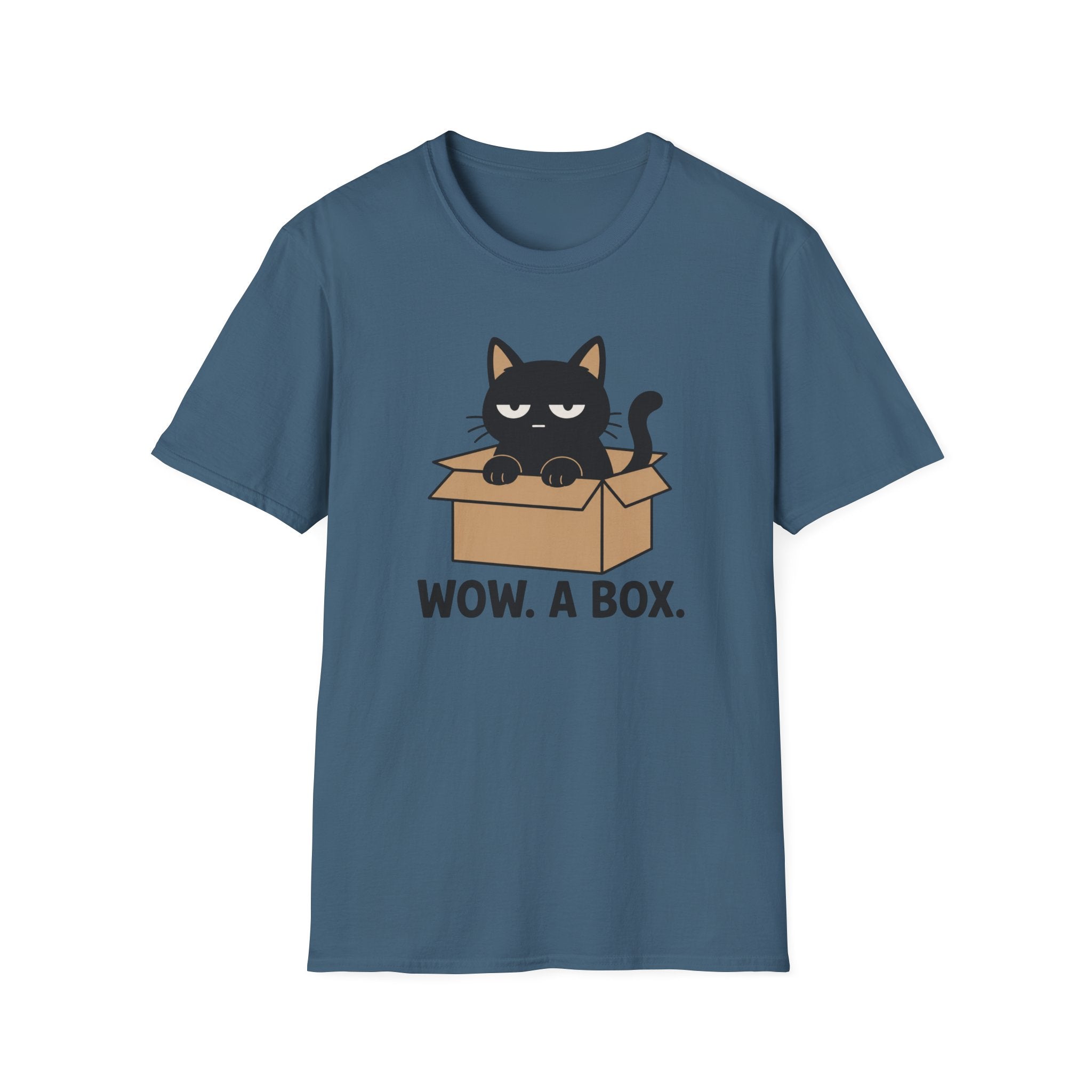 Wow. A Box. (Black Cat) T-Shirt