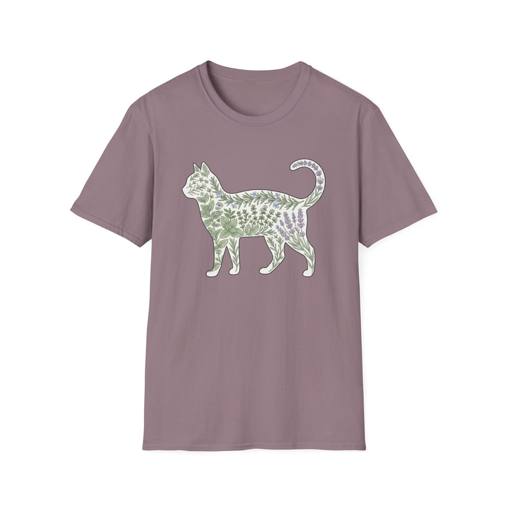 Plants Silhouette Cat T-Shirt