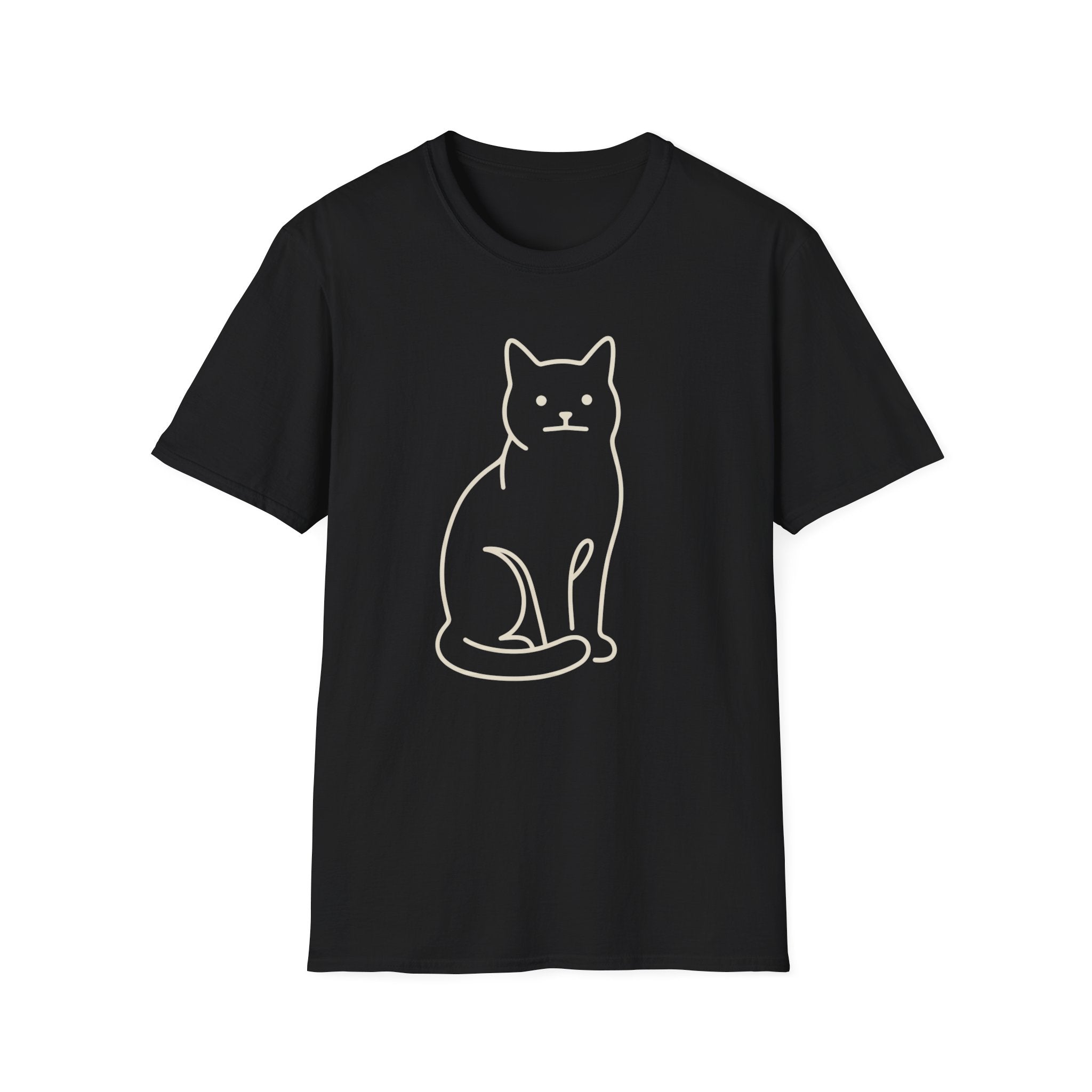 The Unimpressed Line Drawing of a Cat T-Shirt