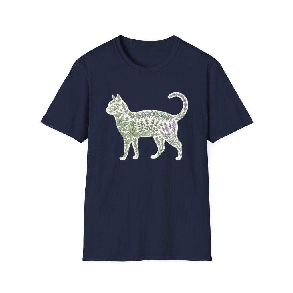 Plants Silhouette Cat T-Shirt