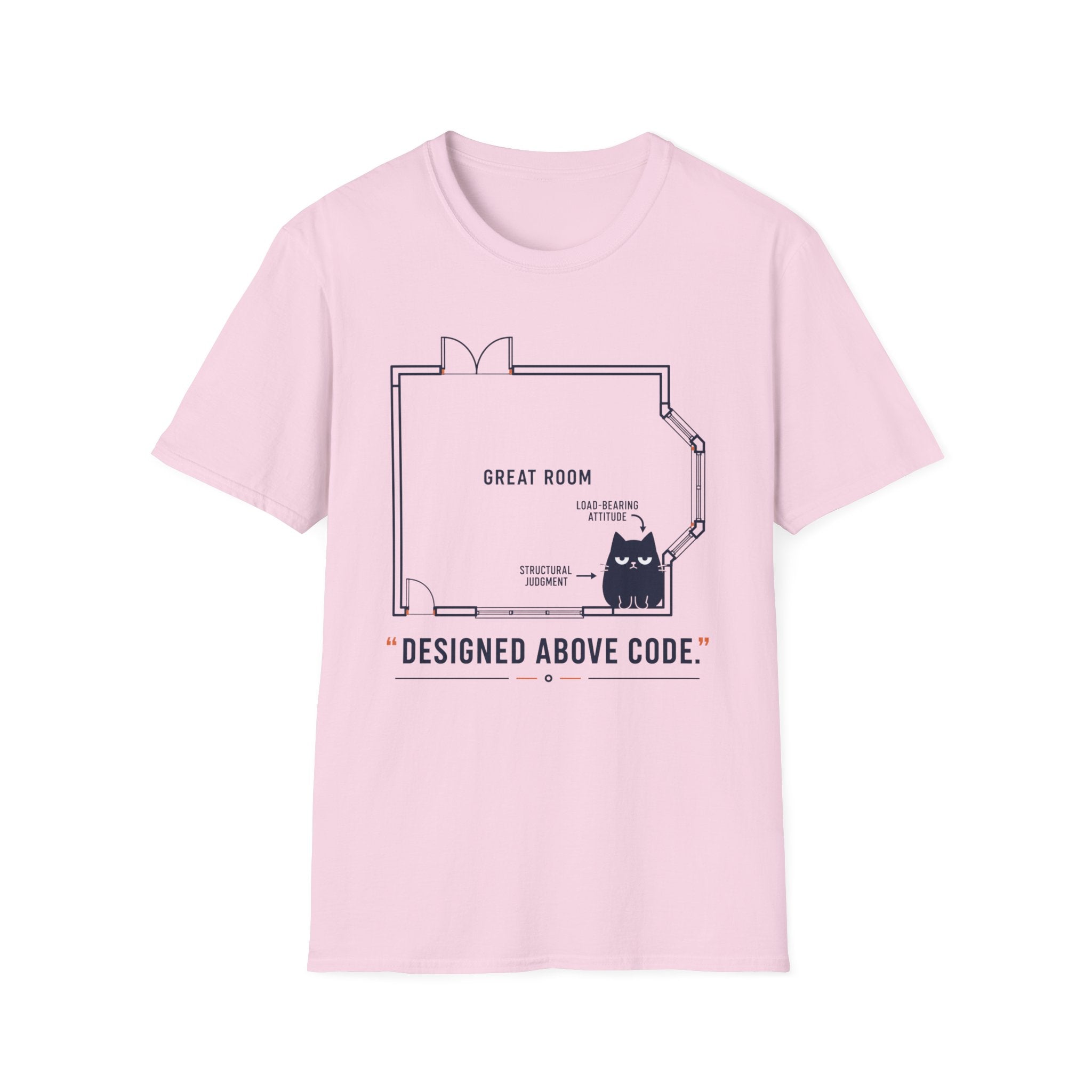 Designed Above Code. T-Shirt