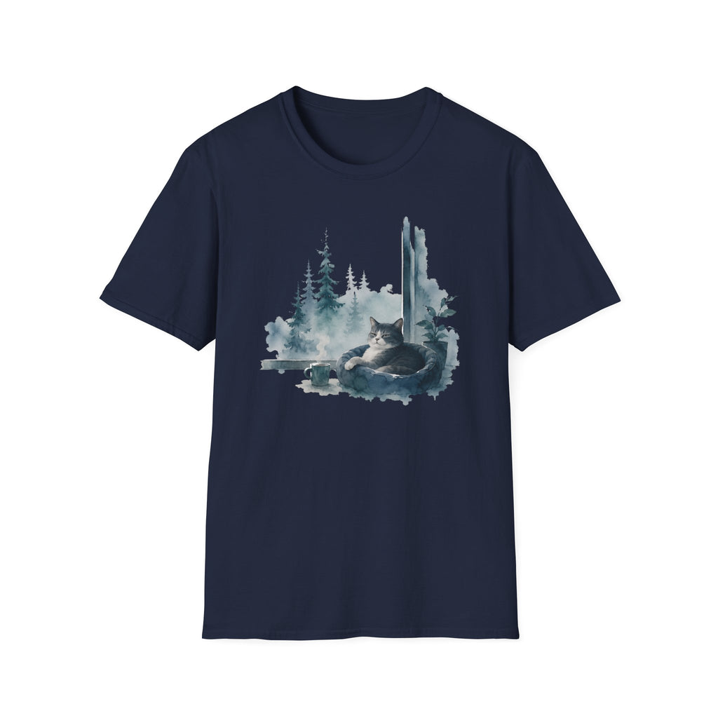 Watercolor Windowsill Lounging T-Shirt