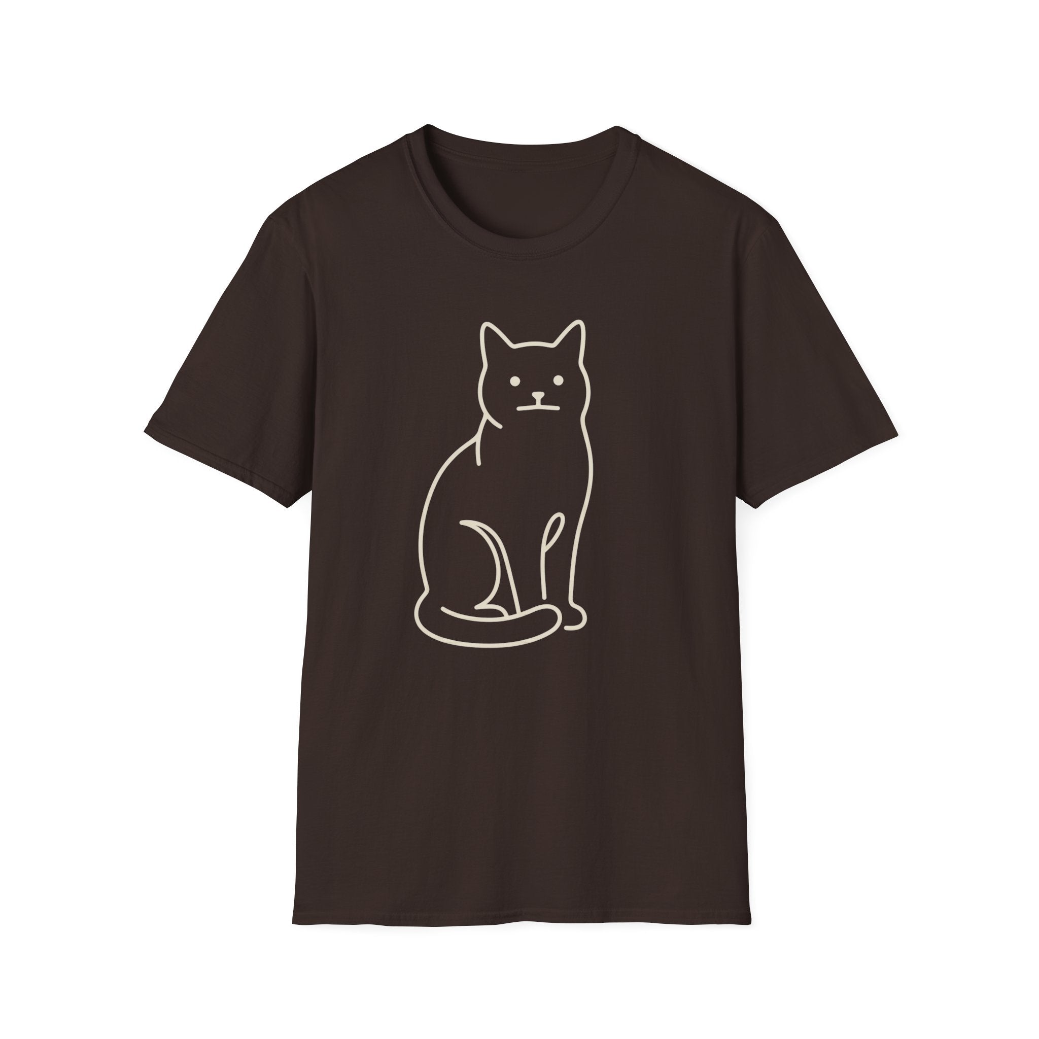 The Unimpressed Line Drawing of a Cat T-Shirt