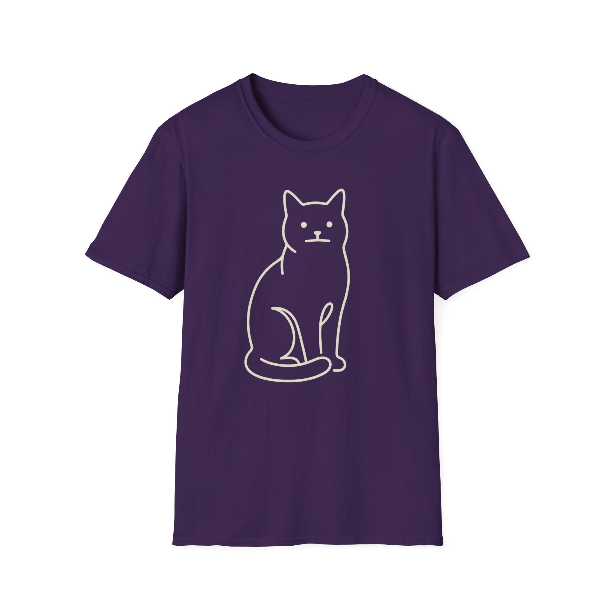 The Unimpressed Line Drawing of a Cat T-Shirt