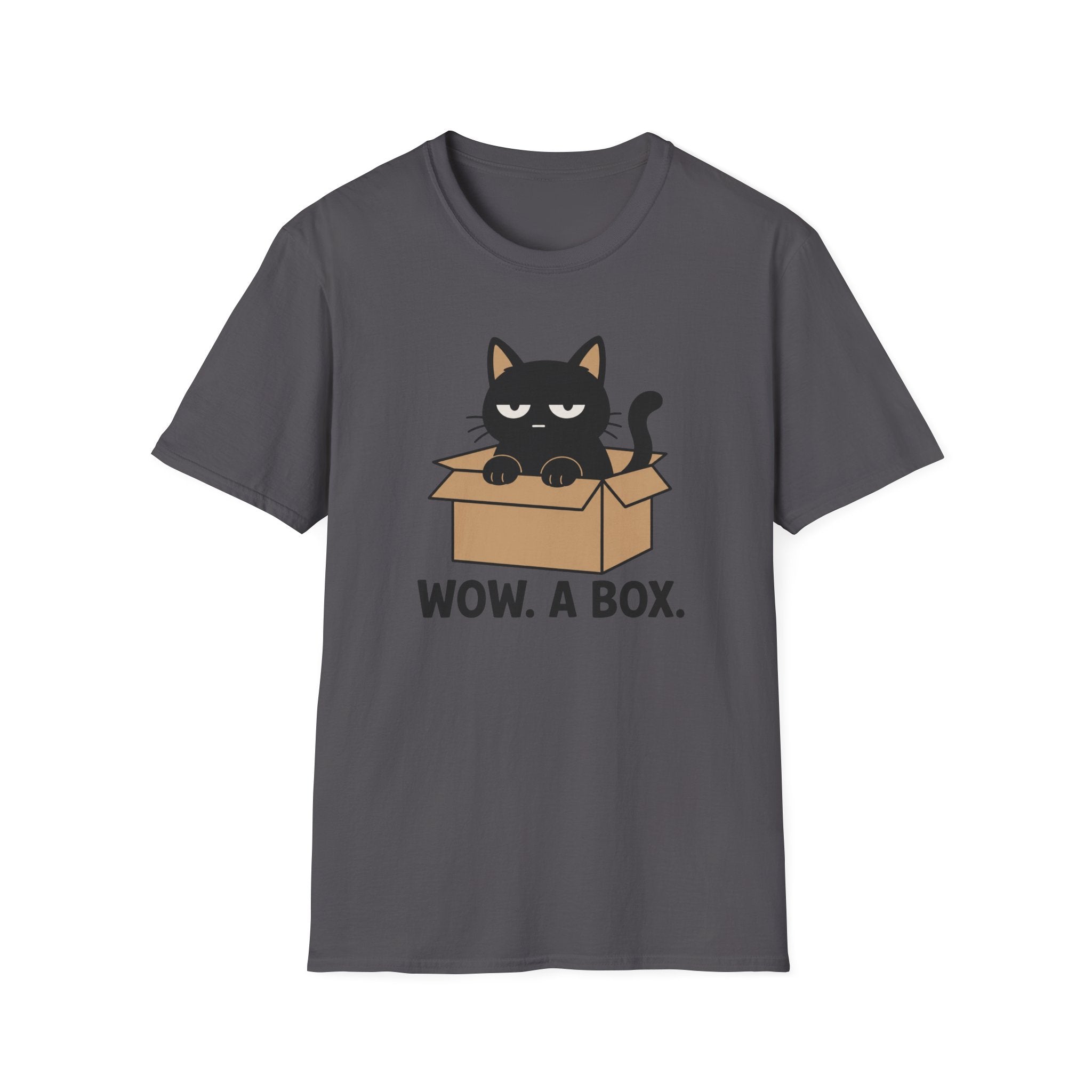 Wow. A Box. (Black Cat) T-Shirt