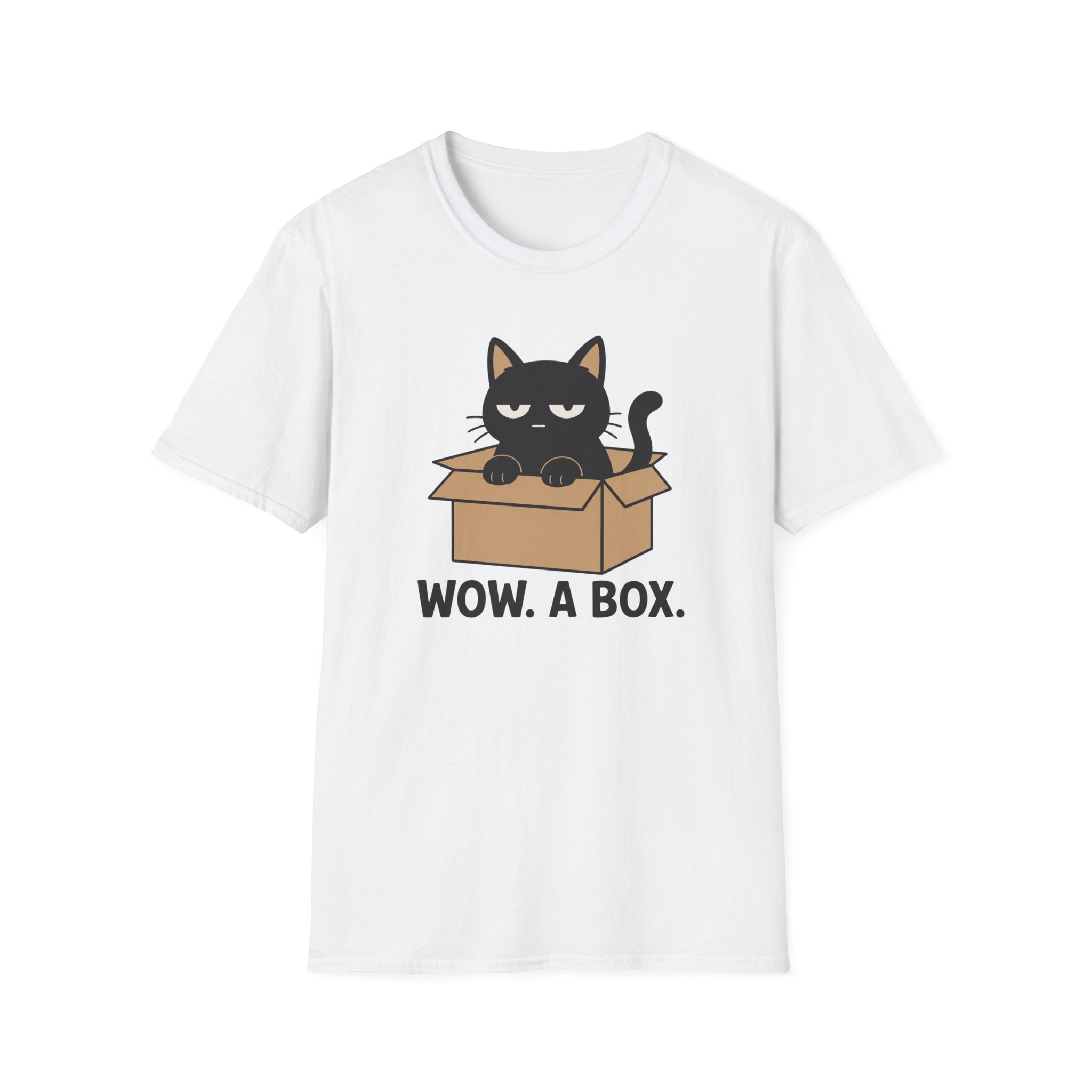 Wow. A Box. (Black Cat) T-Shirt
