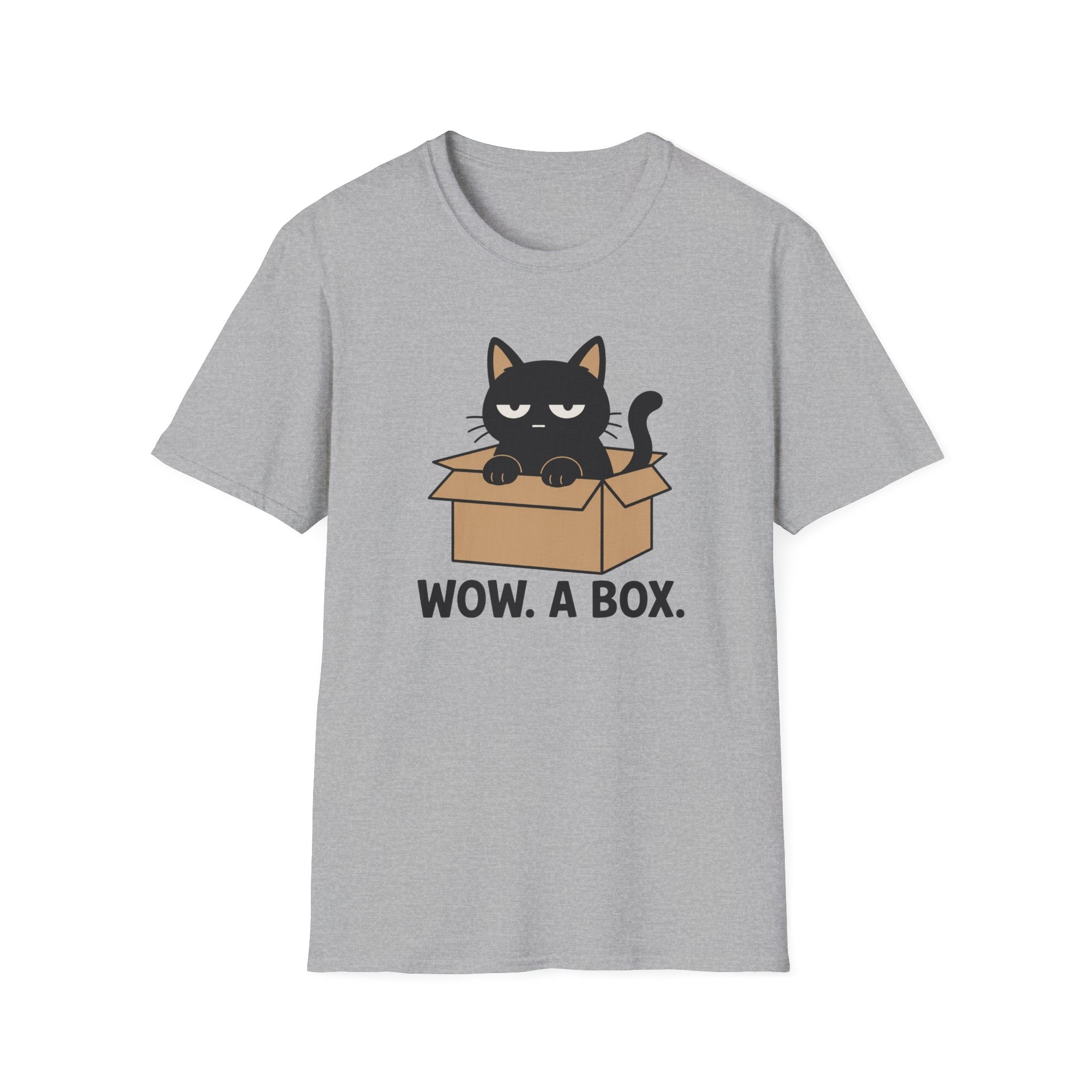 Wow. A Box. (Black Cat) T-Shirt