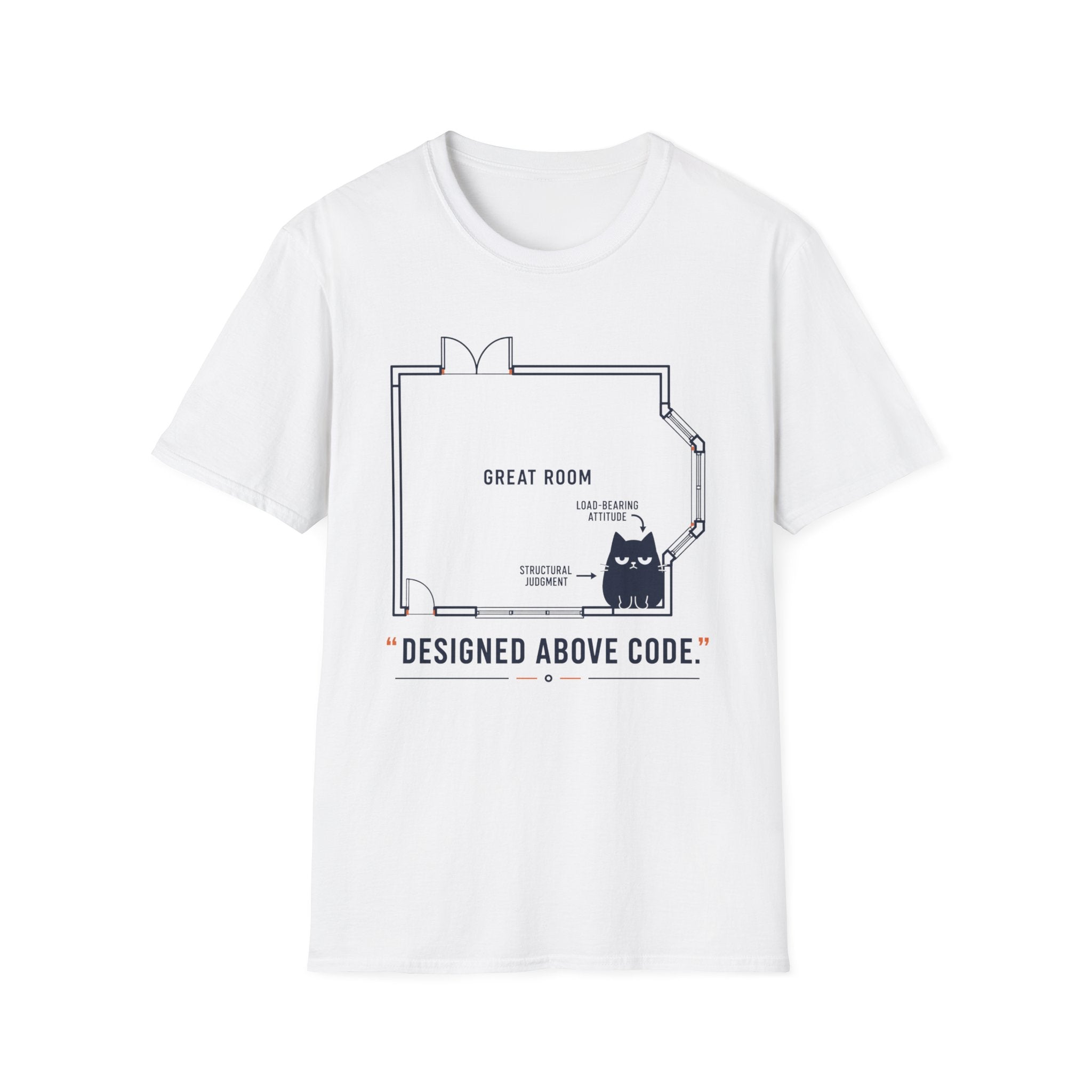 Designed Above Code. T-Shirt