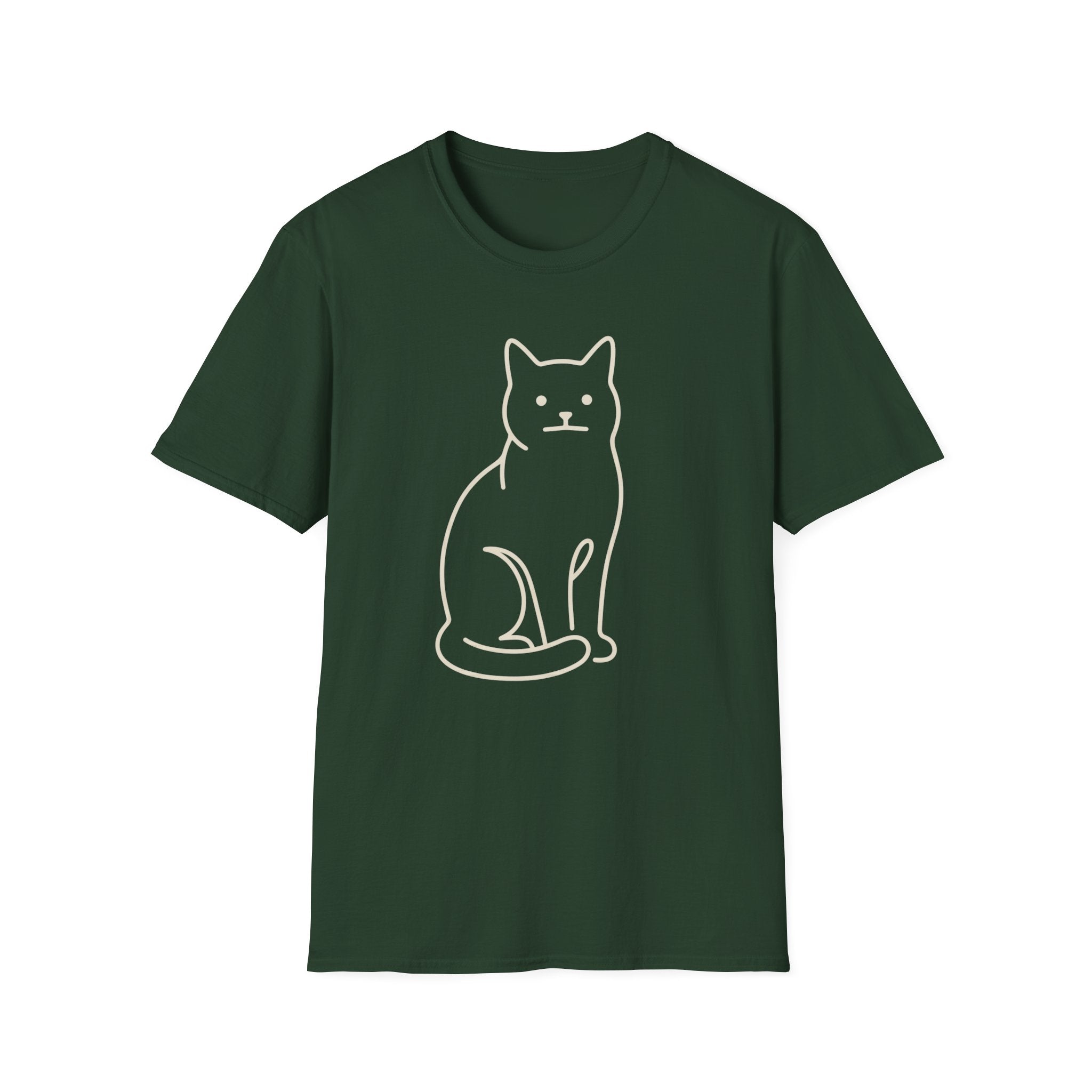 The Unimpressed Line Drawing of a Cat T-Shirt