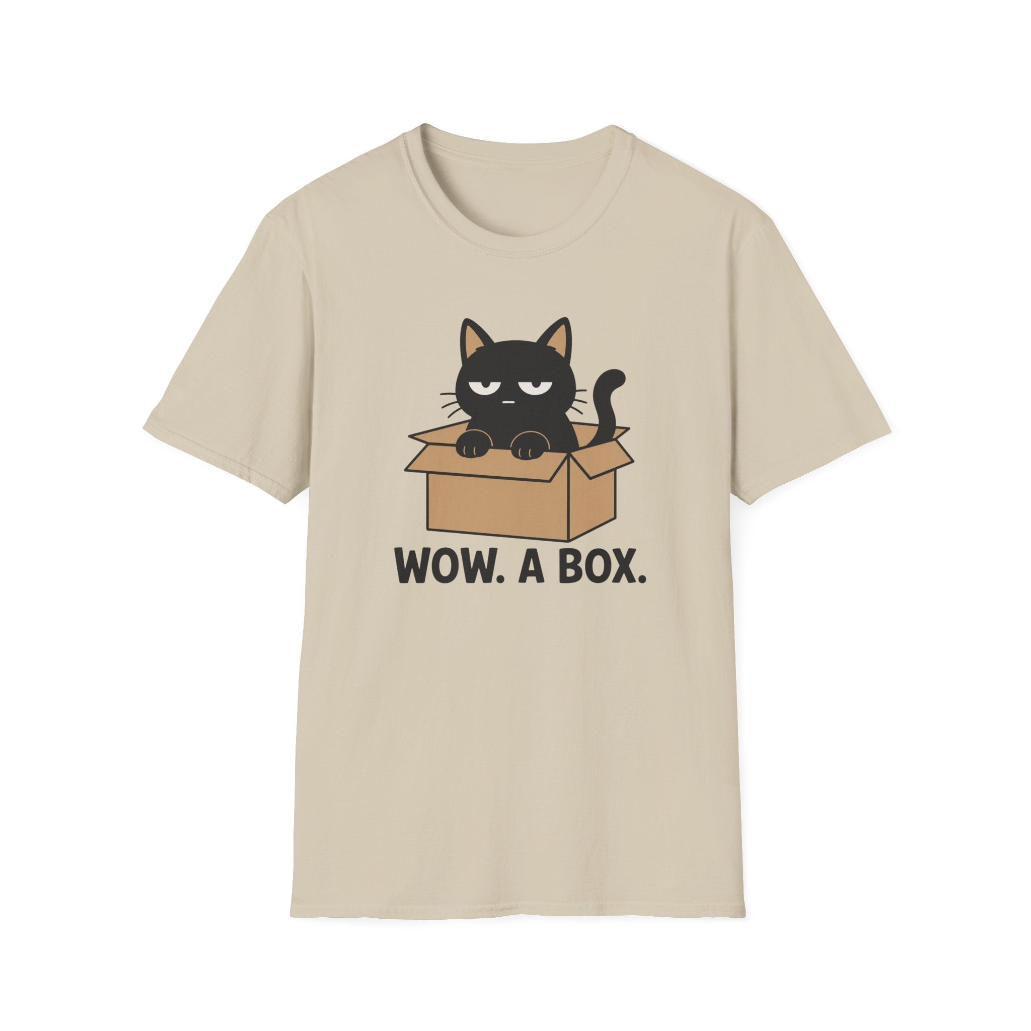 Wow. A Box. (Black Cat) T-Shirt