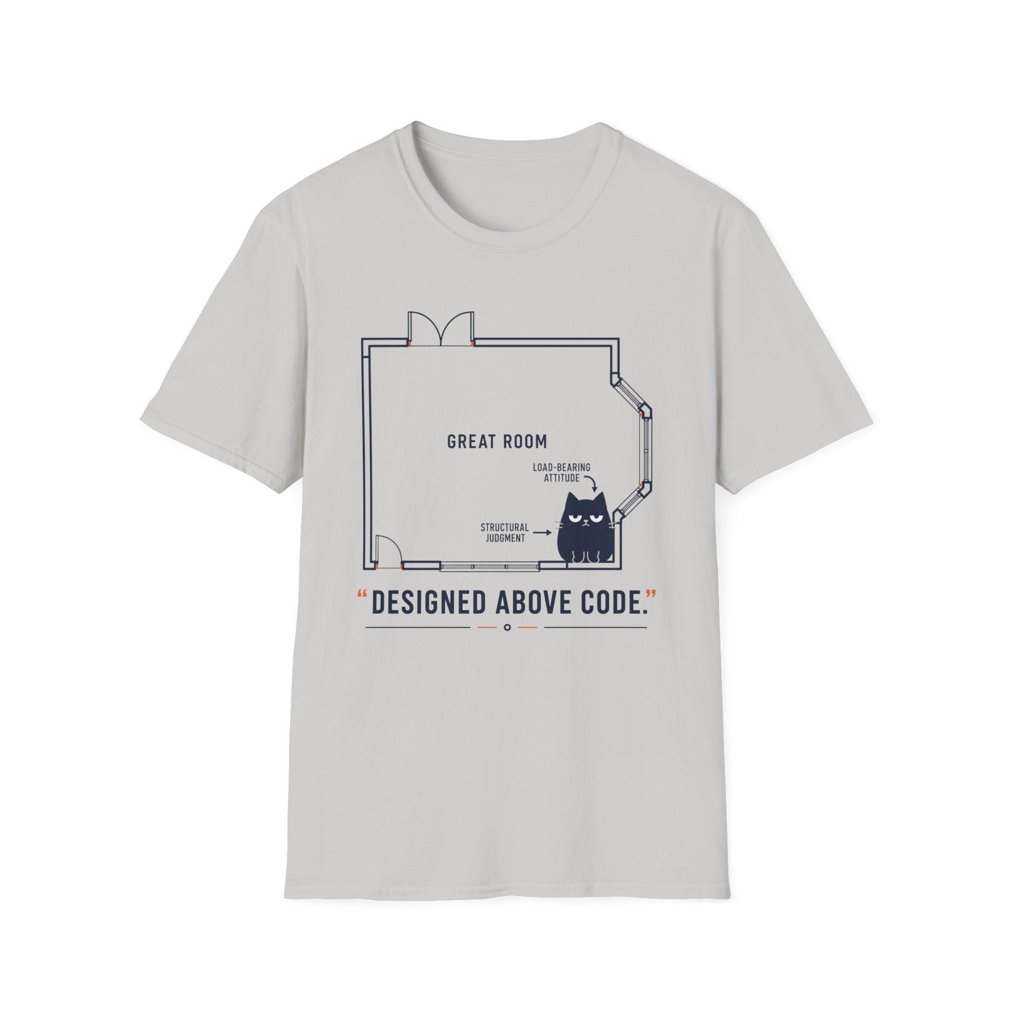 Designed Above Code. T-Shirt